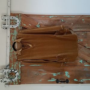 Boho velour goldish bronze dress tunic